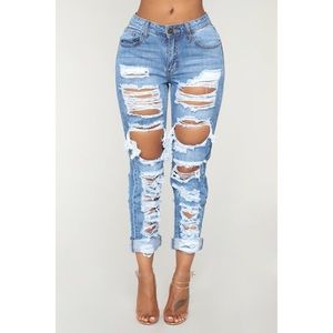 Fashion Nova Distressed Jeans